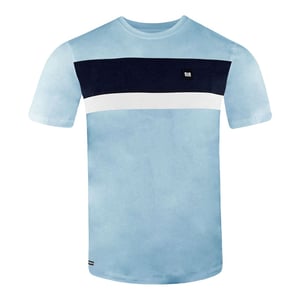 Weekend Overtreder Korte Mouw Blauw Crew Hals Heren Kruiswoord T-shirt WOSTS503