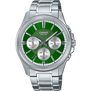 Casio Casio Collectie Heren Zilveren Horloge MTP-1375PD-3AVEF