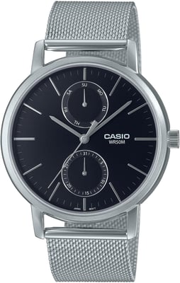 Casio Casio Collectie Heren Zilveren Horloge MTP-B310M-1AVEF