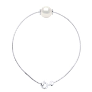 Mesh Armband Serpentine Ronde Zoetwater Pearl en White 9-10 mm 925
