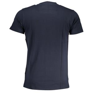 Cavalli Class Bold Witte Logo Marineblauwe T-Shirt