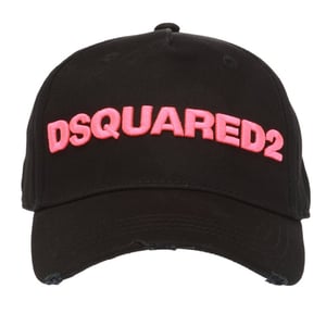 DSQUARED2 roze geborduurd logo zwarte dop