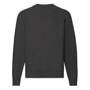 Fruit of the Loom Heren Klassiek Raglan Sweatshirt (Zwart)