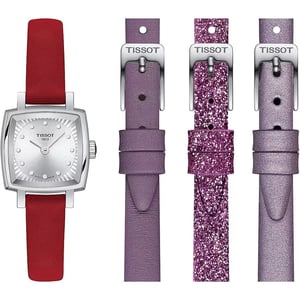 Tissot Lovely Square Valentijns Dames Rode Horloge T0581091603600