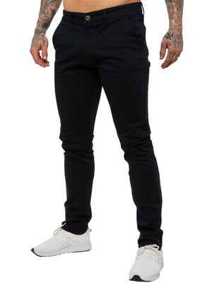 Enzo | Heren Slim Fit Stretch Chino Jeans - Marineblauw