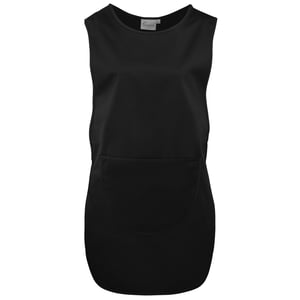 Premier Dames/Dames Lange Lengte Zak Tabberd / Werkkleding (Pakket van 2) (Zwart)
