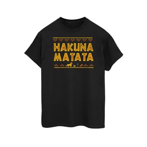 Disney Dames/Dames The Lion King Hakuna Matata Katoenen Vriendje T-shirt (Zwart)