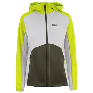 Jack Wolfskin Powerstretch Jas voor dames Grijs/Groen