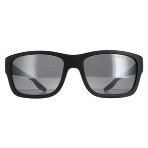 Prada sport zonnebril ps01ws ufk07h grijs rubber donker grijs zilveren spiegel gepolariseerd