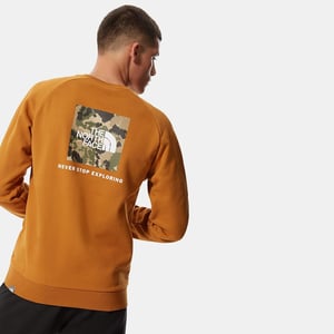 The North Face Raglan Back Box Heren Crewneck Sweatshirt Tan