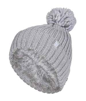 Heat Holders - Thermische Pom Pom Bobble-hoed voor dames - Lichtgrijs