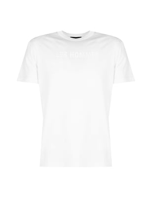 Les Hommes T-Shirt LH Logo Mannen Wit