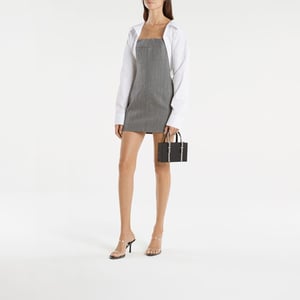 Strik Midi handtas - Kara - Leer - Zwart