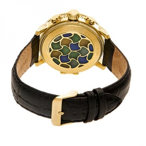 Heritor Automatic Aura herenhorloge met half skelet en lederen band