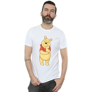 Disney Heren Winnie De Poeh Schattig T-Shirt (Wit)