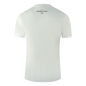 Fred Perry Large Flock Laurel Wreath Logo White T-Shirt