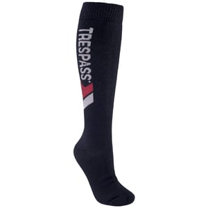 Trespass - Volwassen Unisex Tech Luxe Merino Wollen Hoge Skisokken (Zwart)