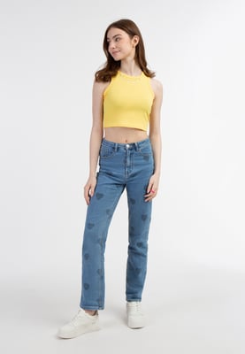 Mymo Tanktop Dames lichtgeel