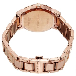 Burberry BU9353 Taupe Chronograaf Wijzerplaat Rose Verguld Staal Herenhorloge