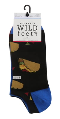 Wild Feet - Set van 3 sneakersokken voor heren | Nieuwigheid - Taco