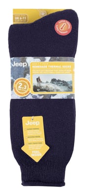 Heren Thermische Buitensokken voor de Winter | Jeep | Warme Zware Sokken | Ideaal voor Wandelen - Marineblauw