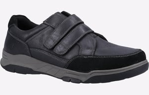 Hush Puppies Fabian Double Strap Leren Zwarte Heren Loafers