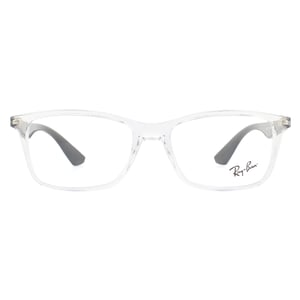 Ray-Ban Rechthoekige Transparante en Zwarte Unisex Vrouwen Brilbonnen
