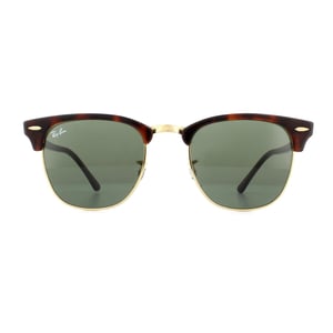 Ray-Ban Zonnebril Clubmaster 3016 W0366 Havana Groen G-15 Grote 51mm