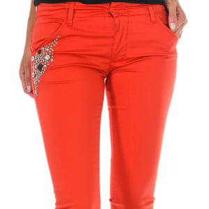 Lange broek met smal gesneden zomen 70DBF0716-R295 vrouw