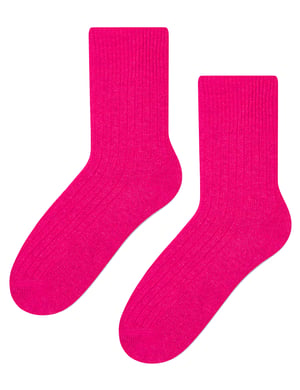 Steven - 3 Paar Multipack Dames Wol Gebreide Sokken | Warme Kousen Jurk Sokken - Roze
