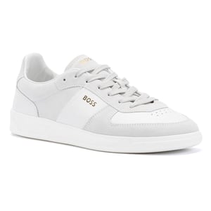 Boss Brandon Suède/Leder Heren Wit Sportschoenen