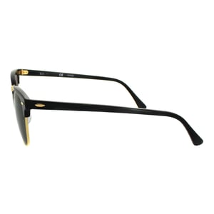 Rayban Zonnebril Clubmaster 3016 901/58 Zwart Groen Gepolariseerd Grote 51mm