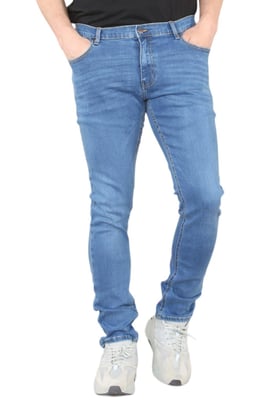 MYT Heren skinny fit jeans stretch denim in middenblauw