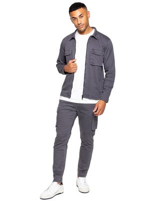 Enzo | Heren Cargo Tracksuit Set - Grijs