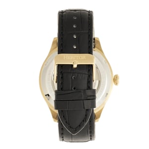 Heritor Automatische Gregory Semi-Skelet Leather-Band Horloge
