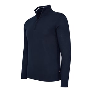 Cappuccino Italia Trui Bergamo Zip Pullover Blauw