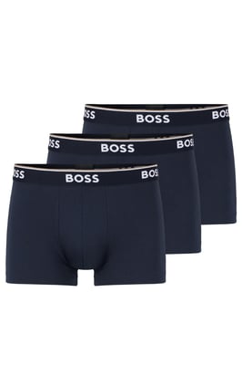 Men's Hugo Boss 3 Pack Stretch Cotton Boxer Trunks in Navy