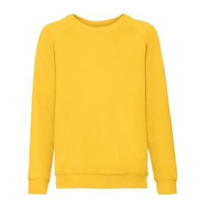 Fruit of the Loom Klassiek Raglan Sweatshirt voor kinderen/Kinderen (Zonnebloem)