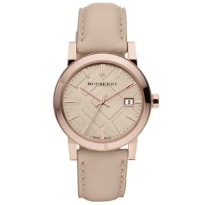 Burberry BU9109 Rose Gold Tone Beige Check Dial dameshorloge