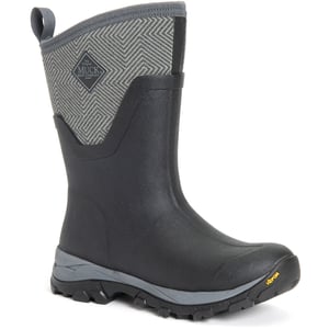 Muck Laarzen Arctic Ice Mid AGAT Rubber Zwart/Grijs Geometrische Wellington Laarzen