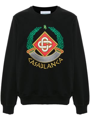 Casablanca Casa Crest Geborduurd Sweatshirt in Zwart
