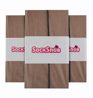 Sock Snob - Womens Seamed Panty's 3 Pack 40 Denier - Naakt / Zwart