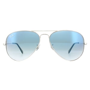 Ray-Ban Aviator Mens Silver Gradient Light Blue Zonnebril
