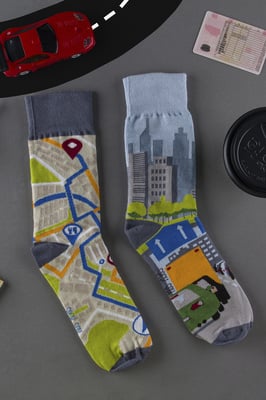 SPOX SOX - Heren & Dames Big City Life Mismatch Sokken - Grote Stadsleven - Big City Life