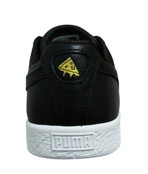 Puma Clyde TYAKASHA Zwart Leer Laag Casual Heren Trainers 368070 01
