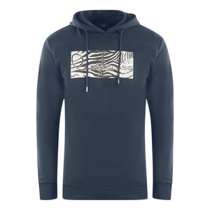 Cavalli Class Zebra Print Logo Donkerblauwe Hoodie