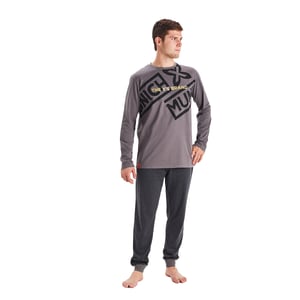 Winterpyjama lange mouw ronde hals MU1 heren