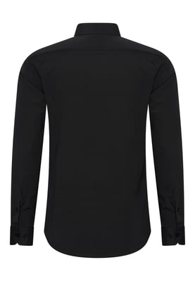 Rusty Neal Overhemden Overhemd Slim Fit Zwart