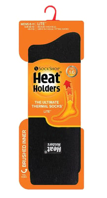 Heat Holders - Lite 3 paar thermo herensokken - Zwart