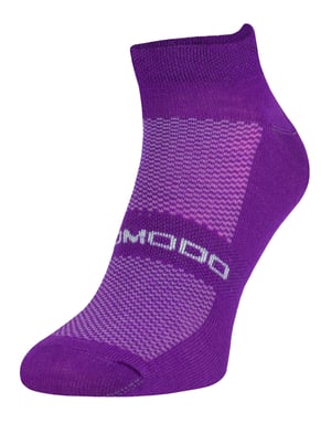 Merinowol hardloopsokken | Comodo | Lichtgewicht gedempte enkelsportsokken voor heren en dames - Fuchsia